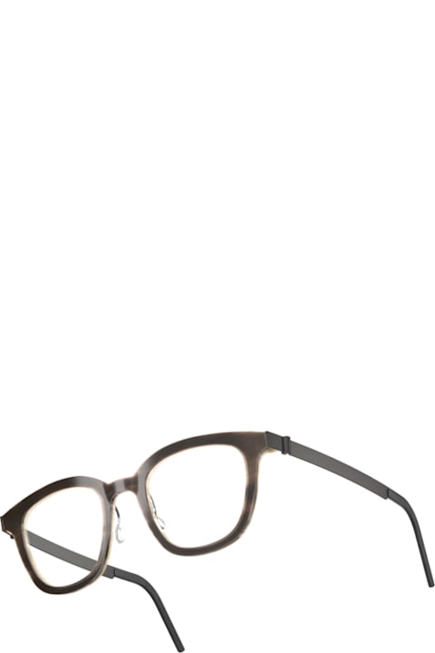LINDBERG نظارات لـ القسم الرجالي LINDBERG Lindberg Buffalo Horn 1862 H18 U9 Marrone Chiaro Nero Satinato Glasses