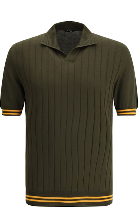Kiton for Men Kiton Ribbed Polo Shirt