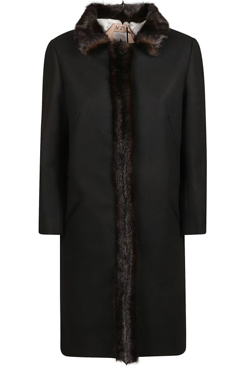 ウィメンズ新着アイテム N.21 Fur Detailed Long Coat