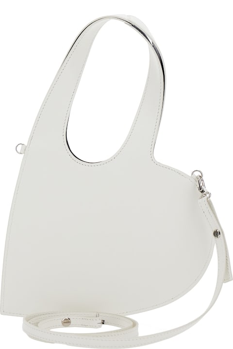 Coperni Bags for Women Coperni 'baby Heart' White Heart Shaped Crossbody Bag With Adjustable And Removable Shoulder Strap In Leather Woman