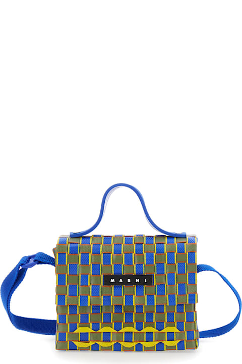 Marni Accessories & Gifts for Girls Marni 'joy Bag' Multicolor Shoulder Bag With Woven Pattern In Tech Fabric Girl