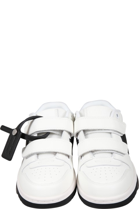 Homeware Off-White White Sneakers For Kids With Iconic Arrow