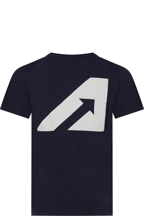Autry T-Shirts & Polo Shirts for Boys Autry Blue T-shirt For Kids With Logo