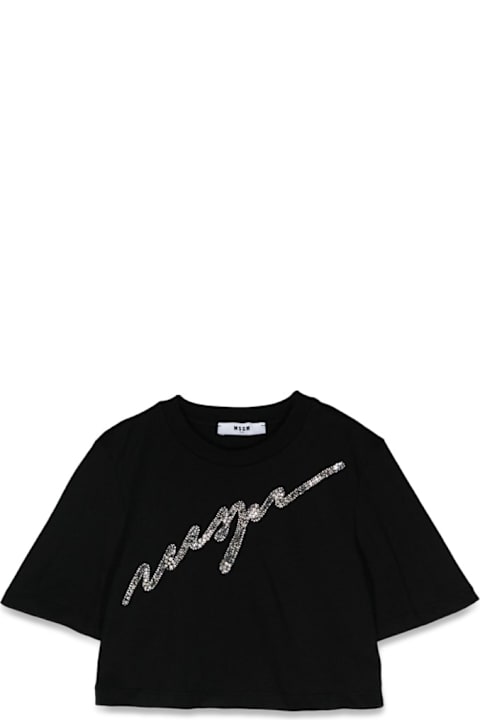 Sale for Kids MSGM Crop Girl T-shirt