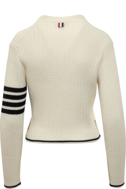 Thom Browne Sweaters for Women Thom Browne Knitted Cardigan With Striped Details