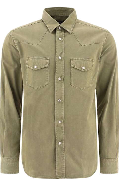 Tom Ford Shirts for Men Tom Ford Patch Twill Western Shirt