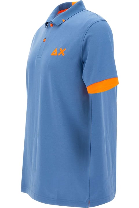 Sun 68 for Men Sun 68 'fluo Logo' Cotton Polo Shirt Polo Shirt