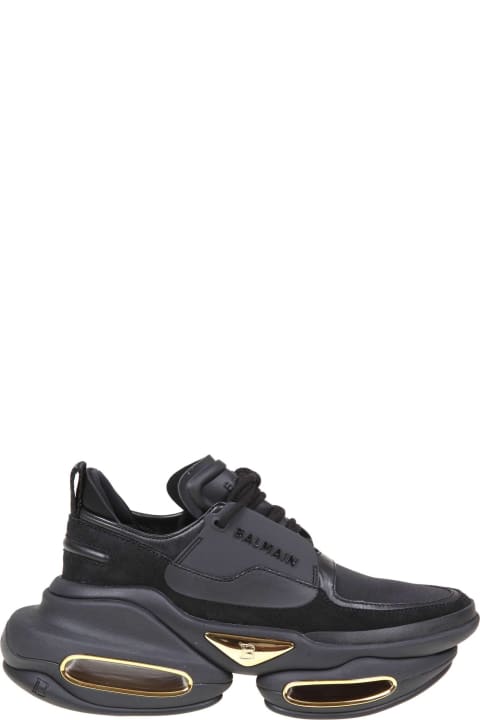 Fashion for Men Balmain Balmain B-bold Sneakers In Black Leather And Fabric