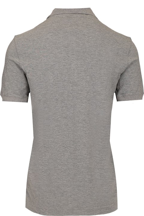 Dolce & Gabbana for Men Dolce & Gabbana Grey Melange Cotton Polo