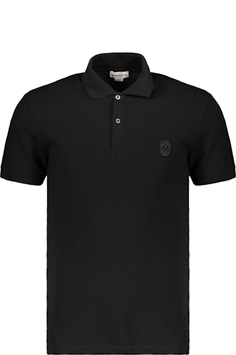 Homeware Alexander McQueen Black Polo In Soft Cotton