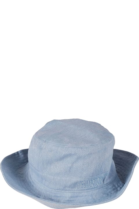 ウィメンズ Ganniの帽子 Ganni Logo Embroidered Round Hat