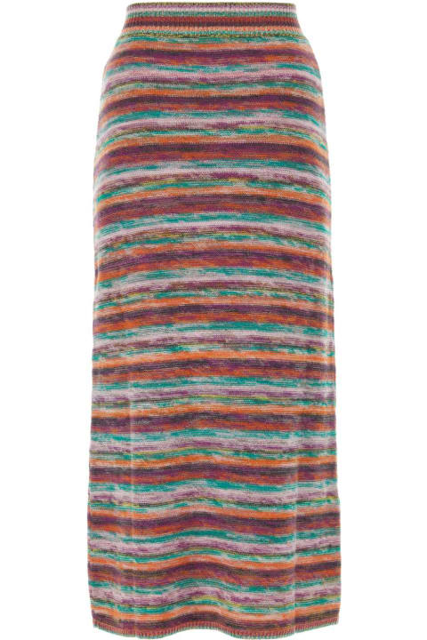 ウィメンズ Chloéのスカート Chloé Embroidered Wool Blend Skirt
