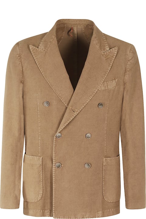 Santaniello Coats & Jackets for Men Santaniello Giacca Doppio Petto Lino Cotone Armaturato