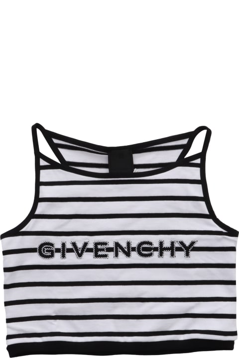Givenchy for Girls Givenchy Striped Top With Logo