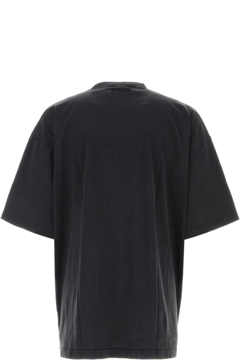 VETEMENTS Topwear for Men VETEMENTS Slate Cotton Oversize T-shirt