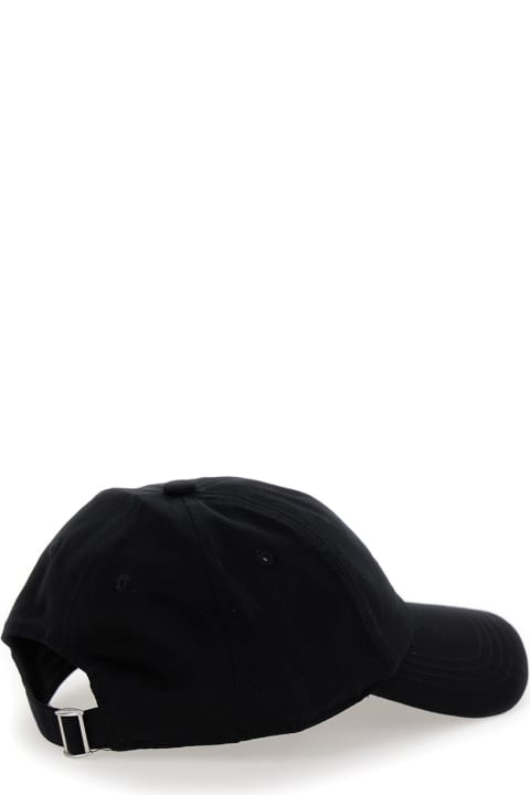 Drôle de Monsieur Hats for Men Drôle de Monsieur 'la Casquette Slogan' Black Baseball Cap With Embroidery In Cotton Man