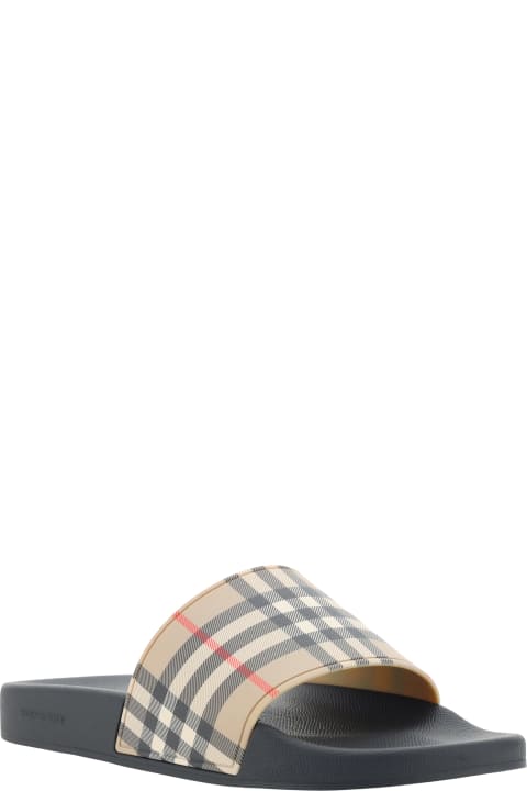 Homeware Burberry Sandals With Iconic Archive Check Pattern