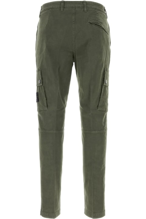 Stone Island Pants for Men Stone Island Khaki Stretch Cotton Cargo Pant