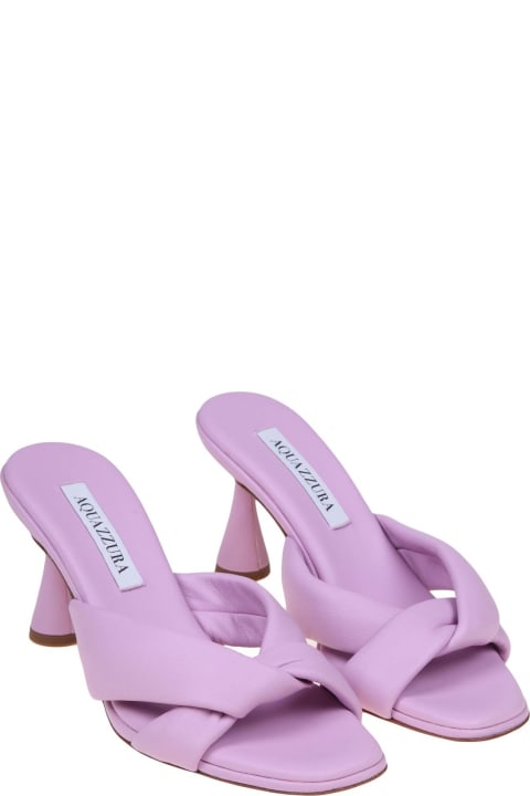 Fashion for Women Aquazzura Aquazzurra Amore Mule 75 Sandal In Pink Nappa