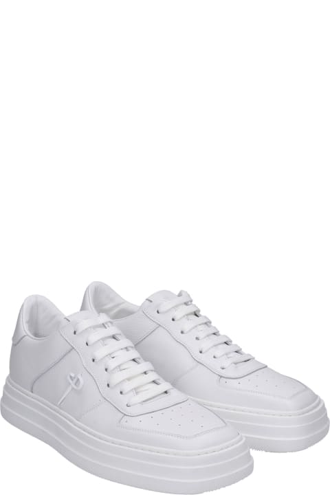 Sneakers In White Leather