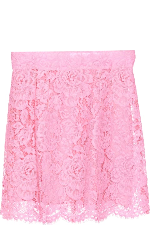 Skirts for Women Dolce & Gabbana Floral Lace Miniskirt