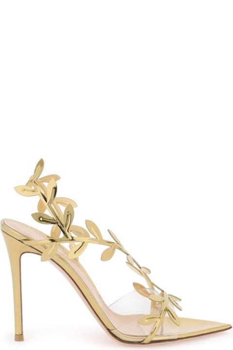 Homeware Gianvito Rossi Flavia Leaf Motif Pointed-toe Sandals
