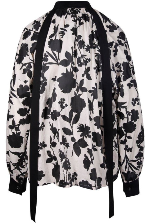 Topwear for Women Max Mara Floral Printed Long-sleeved Top
