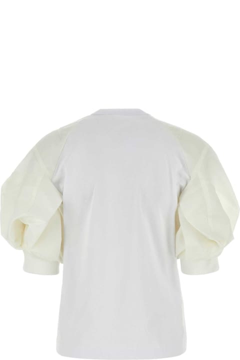 Sacai Topwear for Women Sacai White Cotton T-shirt