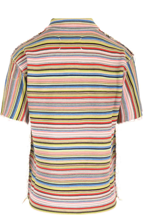 Maison Margiela for Women Maison Margiela Striped Jersey Polo Shirt