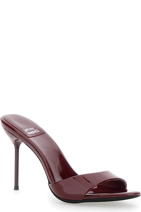 Jeffrey Campbell Shoes for Women Jeffrey Campbell 'ce-soire' Red Mules With Almond Toe And High Stiletto Heel In Patent Leather Woman