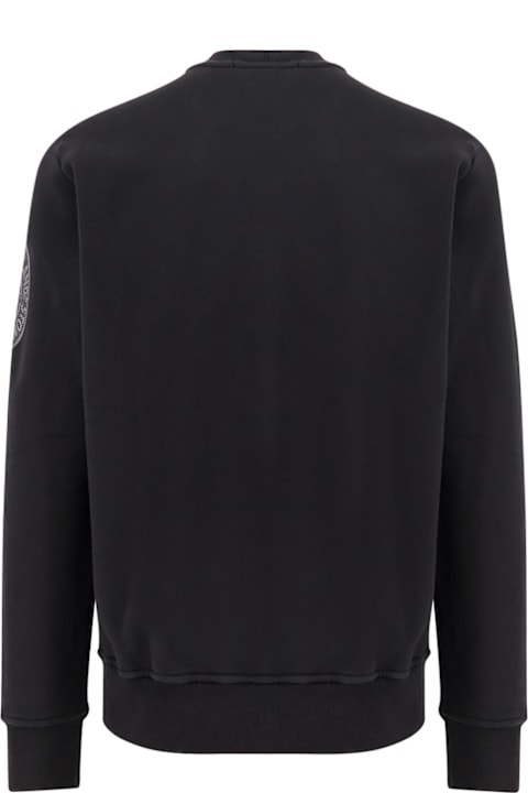 Stone Island Sweaters for Men Stone Island Cotton Sweatshirt With Logo Embroidery On The Left Sleeve