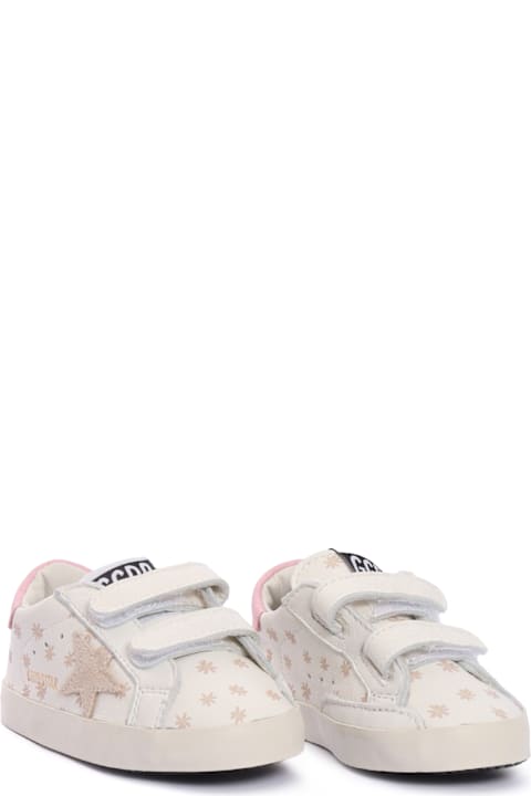 Golden Goose Baby School Nappa Upper With Prints Suede Star Leather Heel Sneakers