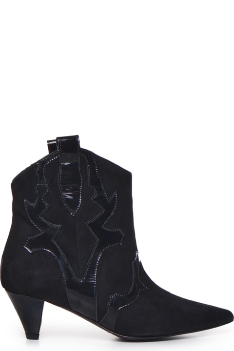 Marc Ellis for Men Marc Ellis Ankle Boot With Patent Embroidery