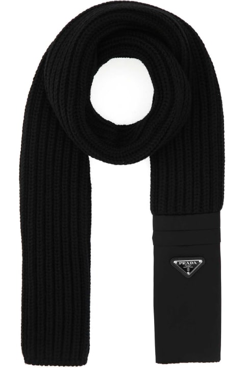 Prada Accessories for Men Prada Black Wool Scarf