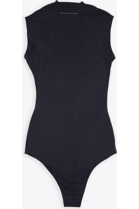 MM6 Maison Margiela Underwear & Nightwear for Women MM6 Maison Margiela Body Black Lycra V-ncek Bodysuit