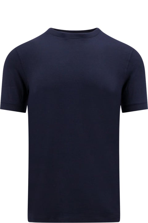 Giorgio Armani Topwear for Men Giorgio Armani Dark Blue Viscose T-shirt