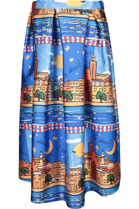 Alessandro Enriquez Clothing for Women Alessandro Enriquez Duchesse Cote Long Skirt Multicolor