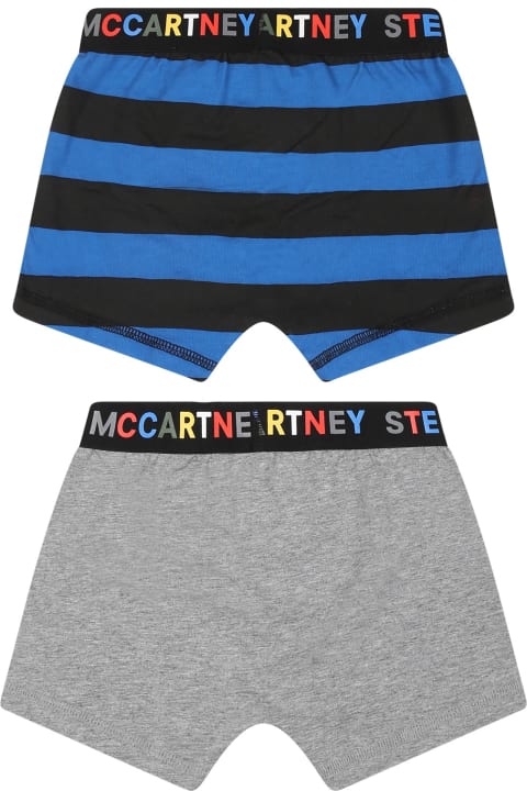 Stella McCartney Kids Underwear for Boys Stella McCartney Kids Multicolor Boxer Set For Boy With Logo