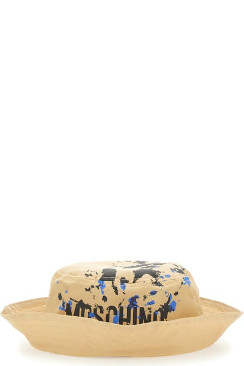 メンズ 帽子 Moschino Bucket Hat With Logo