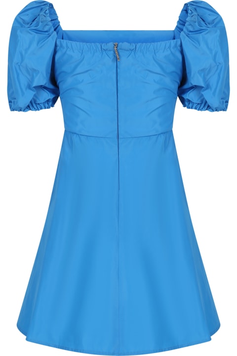 Fashion for Kids MSGM Light Blue Dress For Girl With Logo