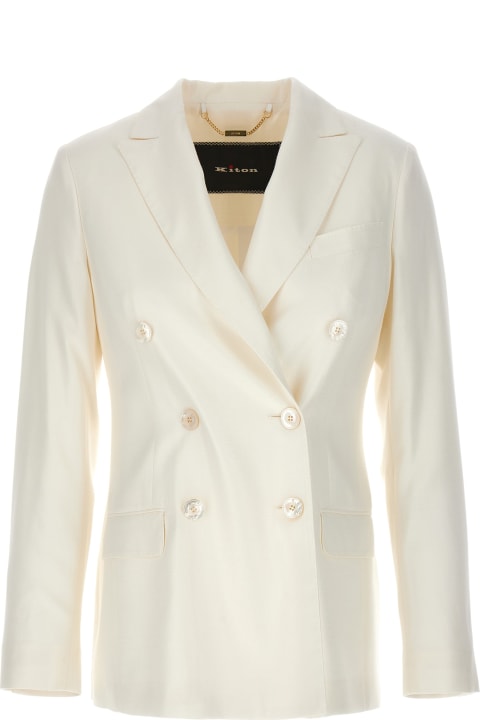 Kiton Coats & Jackets for Women Kiton Viscose Double-breasted Blazer