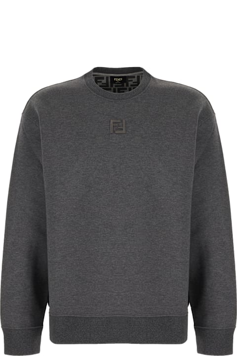 Clothing for Men Fendi Dark Grey Cotton Blend Sweatshirt