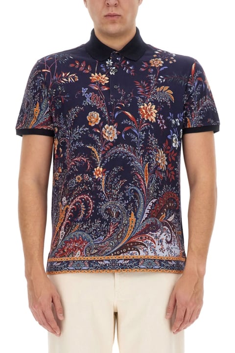 Etro for Men Etro Polo Shirt With Floral Paisley Print