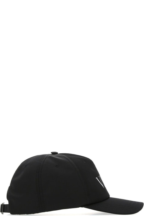 Valentino Garavani Hats for Men Valentino Garavani Black Nylon Baseball Cap