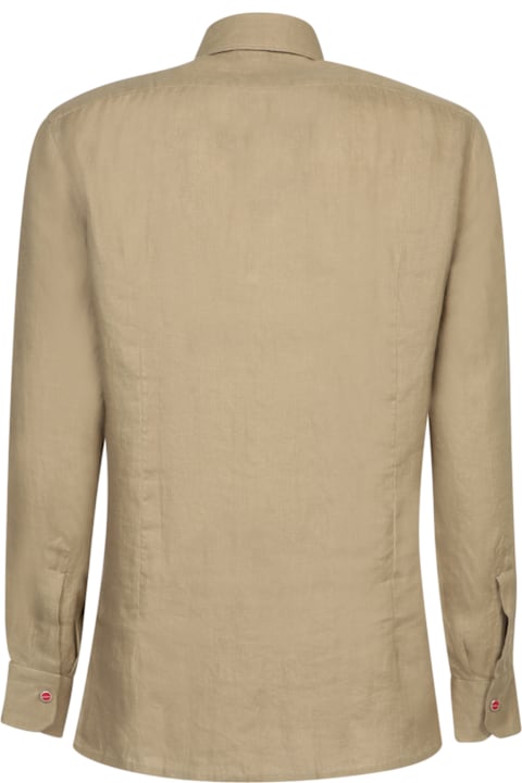 Homeware Kiton Military Green Linen Shirt