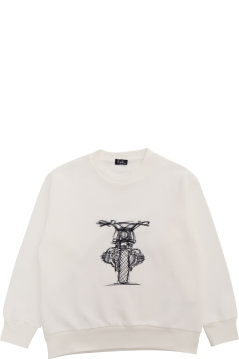 ボーイズ Il Gufoのニットウェア＆スウェットシャツ Il Gufo White Sweatshirt With Print