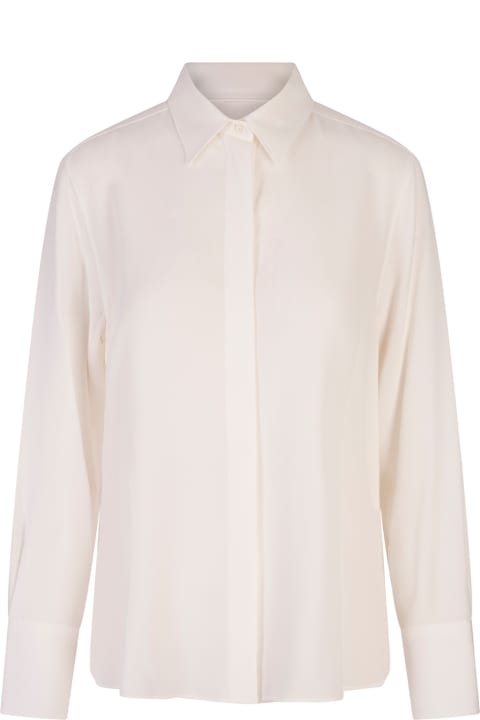 Glanshirt Topwear for Women Glanshirt White Silk Blend Shirt