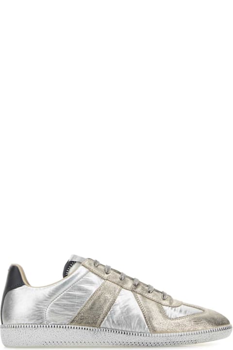 Homeware Maison Margiela Silver Leather Replica Sneakers