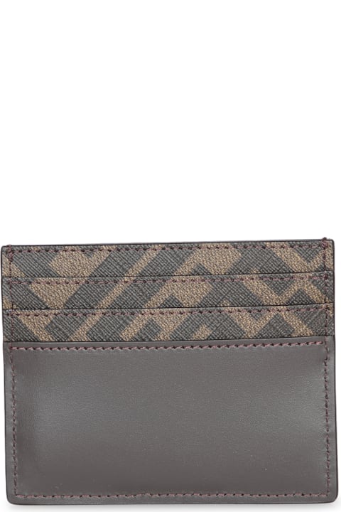 Fendi Wallets for Men Fendi Ff Brown Card Holder