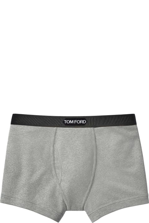 Tom Ford Clothing for Men Tom Ford Grey Cotton Boxer With Logo Man